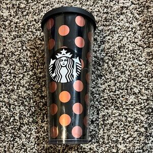 Starbucks Black Tumbler with Copper Dots